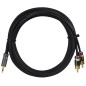Crius Tech DRTRS-3M - 3mtr Dual RCA to Mini TRS