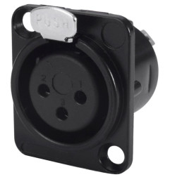 Crius Tech FX3-PM   Female 3-Pin, Panel-Mount, XLR Socket