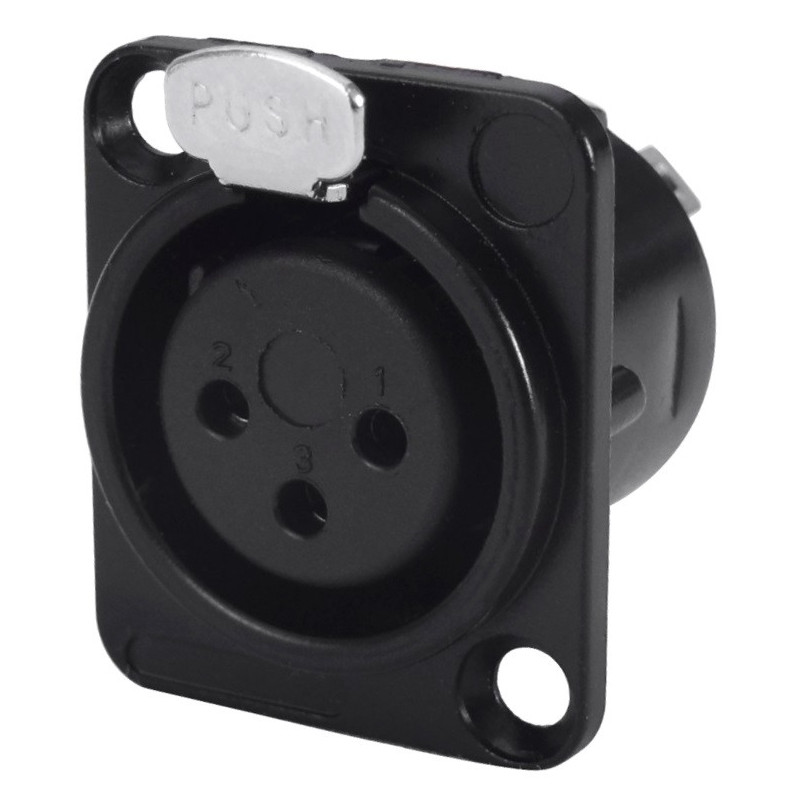 Crius Tech FX3-PM   Female 3-Pin, Panel-Mount, XLR Socket