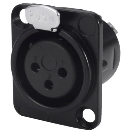 Crius Tech FX3-PM   Female 3-Pin, Panel-Mount, XLR Socket