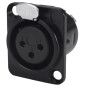 Crius Tech FX3-PM   Female 3-Pin, Panel-Mount, XLR Socket
