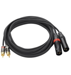 Crius Tech DRDX-3M - Dual RCA to Dual XLR Cable