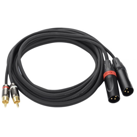 Crius Tech DRDX-3M - Dual RCA to Dual XLR Cable