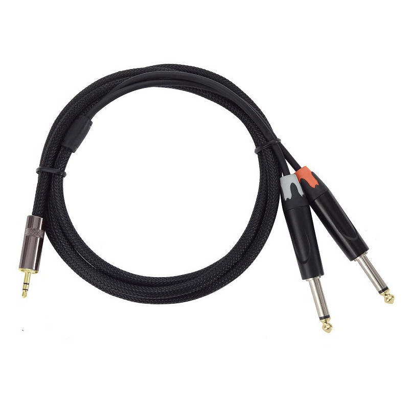 Crius Tech DTSTRS-1.5M - Dual TS Jack to Mini TRS