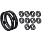 Crius Tech CIR-BLK - XLR ID Ring. Packet of 10pcs