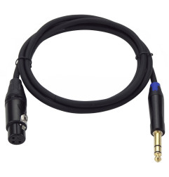 Crius Tech FXTRS-1.5M - Female XLR to Male TRS Audio Cable