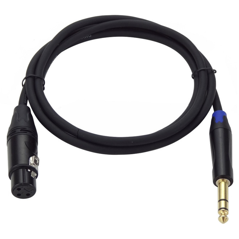 Crius Tech FXTRS-1.5M - Female XLR to Male TRS Audio Cable