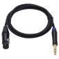 Crius Tech FXTRS-1.5M - Female XLR to Male TRS Audio Cable