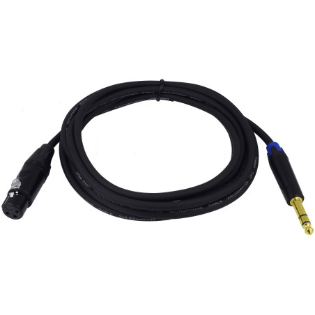 Crius Tech FXTRS-3M - Female XLR to Male TRS Audio Cable
