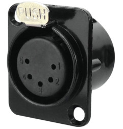 Crius Tech FX5-PM Female 5-Pin, Panel-Mount, XLR Socket