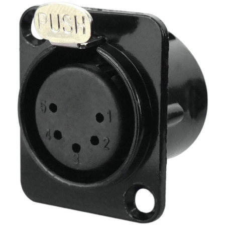 Crius Tech FX5-PM Female 5-Pin, Panel-Mount, XLR Socket