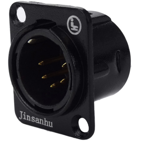 Crius Tech MX5-PM Male 5-Pin, Panel-Mount, XLR Socket