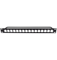 Crius Tech 1U-16D - 1U Panel for 16 x D Type Connectors