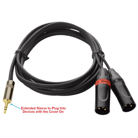 Crius Tech DXTRSE-3M - 3mtr Male XLR to Mini TRS Audio Cable