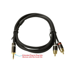 Crius Tech DRTRSE-1.5M - 1.5mtr Dual RCA to Male Mini TRS