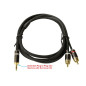 Crius Tech DRTRSE-1.5M - 1.5mtr Dual RCA to Male Mini TRS