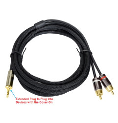 Crius Tech DRTRSE-3M - 3mtr Dual RCA to Male Mini TRS
