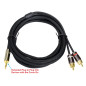 Crius Tech DRTRSE-3M - 3mtr Dual RCA to Male Mini TRS
