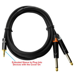 Crius Tech DTSTRSE-3M - 3mtr Dual TS Jack to Mini TRS