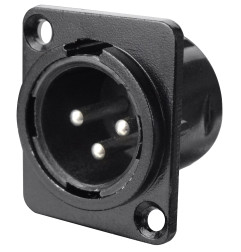 Crius Tech MX3-PM 3 Pin Male XLR Panel-Mount Connector