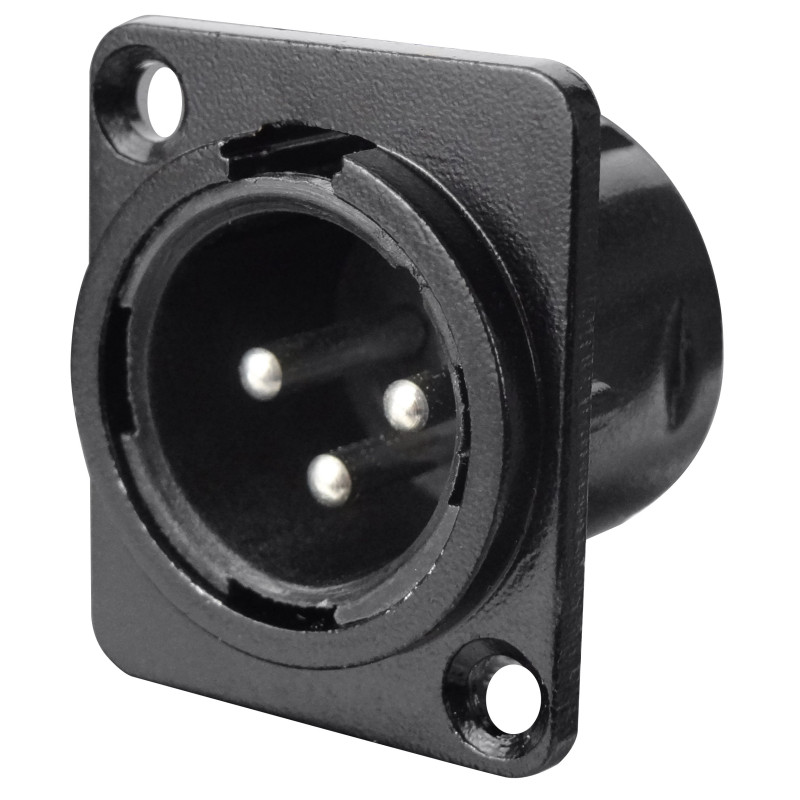 Crius Tech MX3-PM 3 Pin Male XLR Panel-Mount Connector