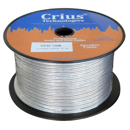Crius Tech SCF82-100M - 2 x 1.2mm, Double Insulated Fig 8 Speake